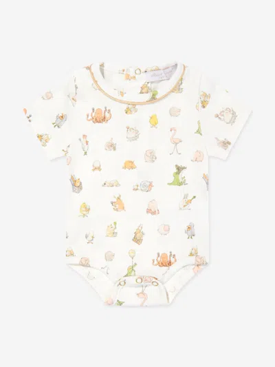 Atelier Choux Babies' Bébé Choux-print Cotton Body In White