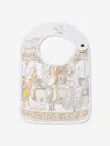 Atelier Choux Baby Girls Carousel Satin Bib In White