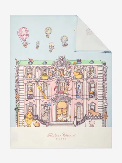 Atelier Choux Kids'  Baby Monceau Mansion Cashmere Blanket In Multi