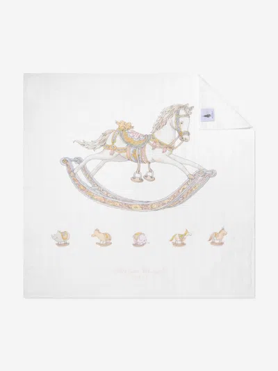 Atelier Choux Kids'  Baby Rocking Horse Swaddle In White