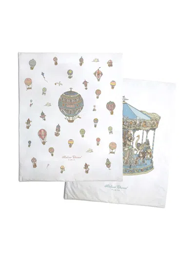 Atelier Choux Balloon And Carousel Changing Mat Set In White