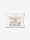 Atelier Choux Boys Carousel Satin Cushion In White