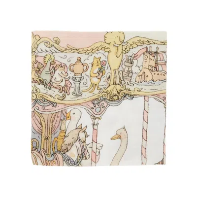 Atelier Choux 'carousel' Organic Cotton Cloth Kids In Multi