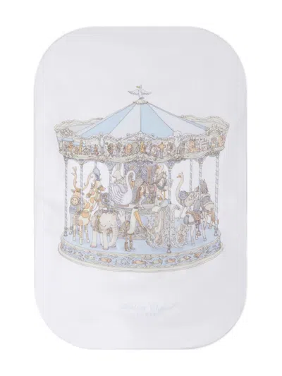 Atelier Choux Carousel-print Blanket In White
