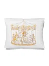 Atelier Choux Carousel-print Satin Cushion In White