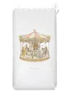 Atelier Choux Carousel-print Satin Fitted Sheet In White