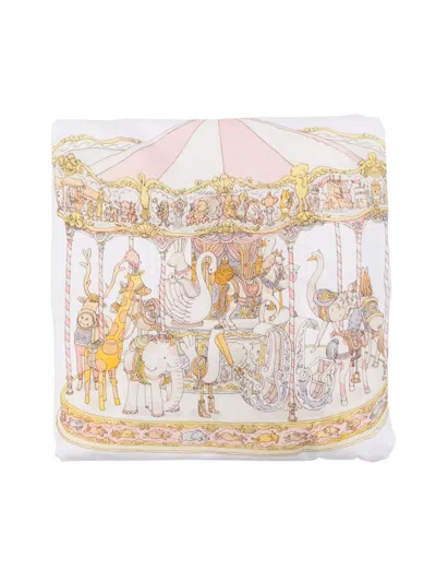 Atelier Choux Carousel-print Satin Sheet In White