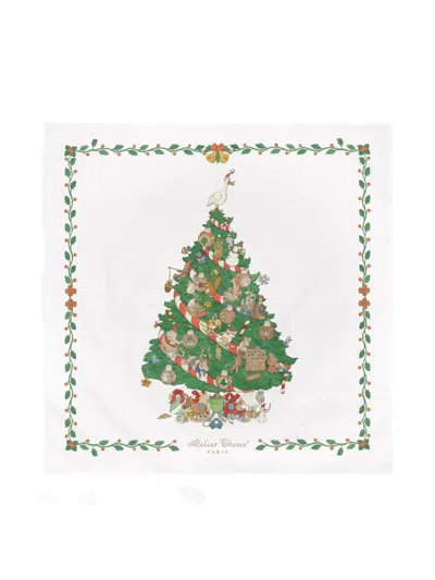 Atelier Choux Christmas Morning Print Blanket In White