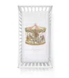 Atelier Choux Cotton Carousel Fitted Sheet In Pink