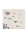 Atelier Choux Embroidered-motif Blanket In Neutrals