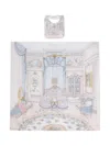 Atelier Choux French Bedroom-print Blanket And Bib Set (set Of Two) In White