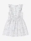 Atelier Choux Girls Aurélie Toile De Jouy Ruffle Dress In White