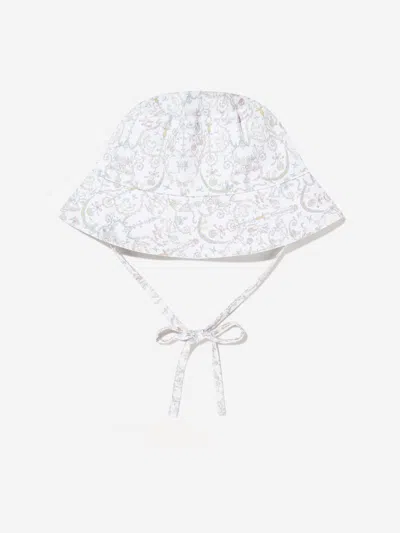 Atelier Choux Kids' Girls Bobbie Toile De Jouy Hat In Gray