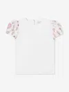 Atelier Choux Girls Voile Choux Hot Air Balloons Puffy Sleeve Top In White