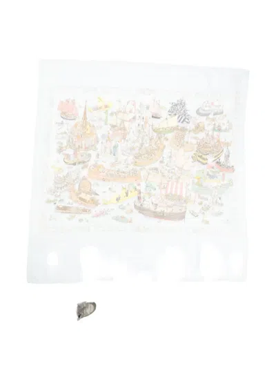 Atelier Choux Graphic-print Blanket In Yellow