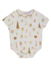 Atelier Choux Graphic-print Organic Cotton Bodysuit In Neutrals