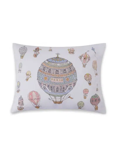 Atelier Choux Illustration-print Organic Cotton Cushion In White