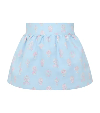 Atelier Choux Kids' Jacquard Adèle Skirt In Blue