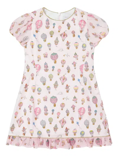 Atelier Choux Kids' Joséphine Ruffled Print Dress In Pink