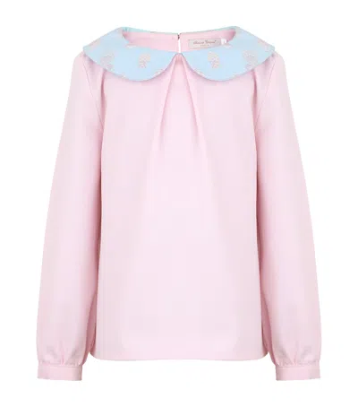 Atelier Choux Kids' Madelaine Blouse In Pink