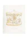 Atelier Choux Patterned Intarsia Knit Blanket In Neutrals