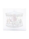Atelier Choux Patterned Intarsia Knit Blanket In White
