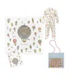 Atelier Choux Printed Bib, Blanket And All-in-one Set