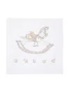 Atelier Choux Toy-print Organic-cotton Blanket In White