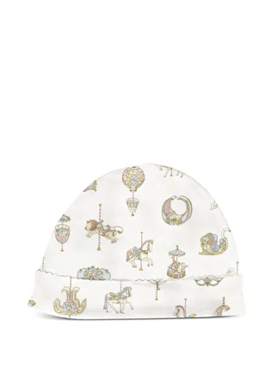 Atelier Choux Babies' X Mattias Adolfsson Illustration-print Beanie Hat In White