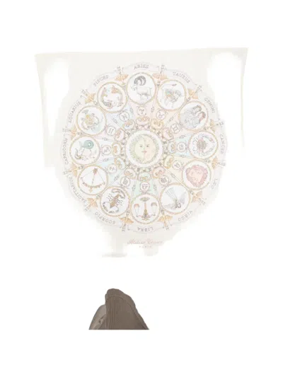Atelier Choux Zodiac-print Blanket In Brown