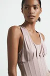 Atelier Mink Corset Detail Vest In Mink