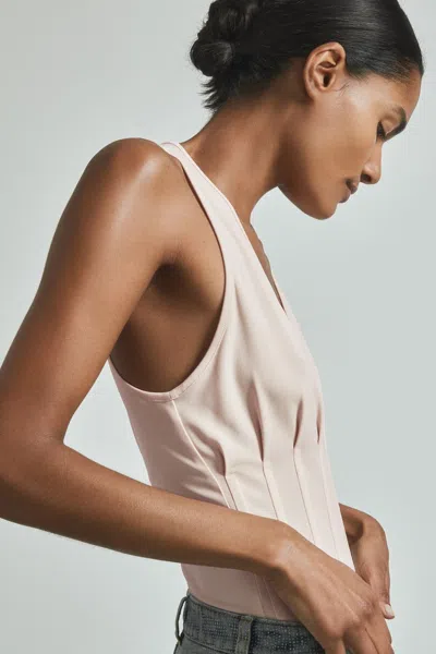 Atelier Corset Detail Vest In Nude