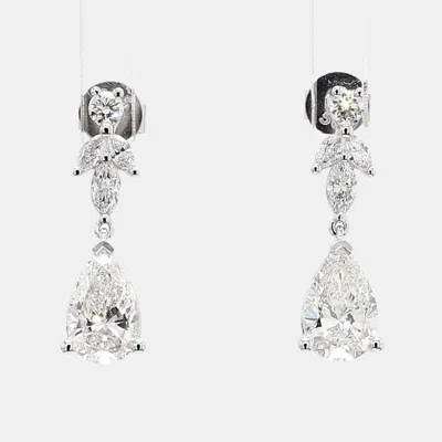 Pre-owned Atelier D' Excellence 1.83 Cts Lab Grown Diamond 14k White Gold Fancy Mix Earrings