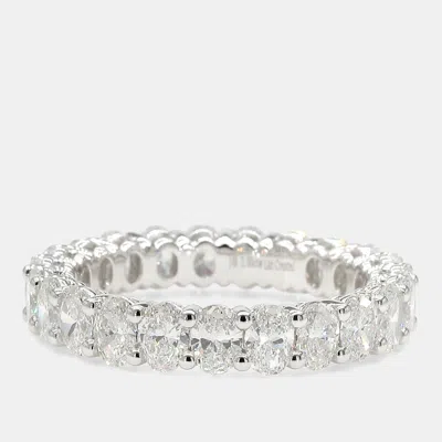Pre-owned Atelier D' Excellence 3.00 Cts Oval Lab Grown Diamonds 14k White Gold Eternity Band