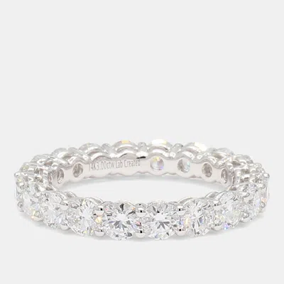 Pre-owned Atelier D' Excellence 3.00 Cts Round Lab Grown Diamonds 14k White Gold Eternity Band