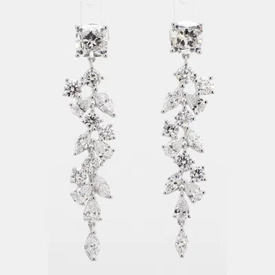 Pre-owned Atelier D' Excellence 4.02 Cts Lab Grown Diamond 14k White Gold Fancy Mix Earrings
