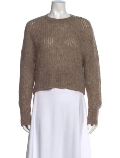 Pre-owned Atelier Delphine Alpaca Crew Neck Sweater In Brown