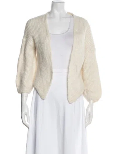 Pre-owned Atelier Delphine Alpaca Open Front Sweater W/ Tags In Neutral