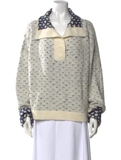 Pre-owned Atelier Delphine Alpaca Printed Sweater In Multicolor