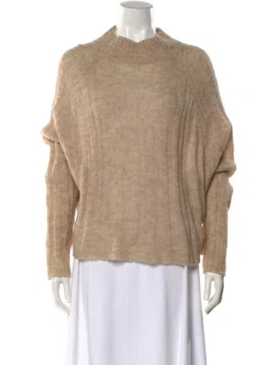 Pre-owned Atelier Delphine Baby Alpaca Crew Neck Sweater In Brown
