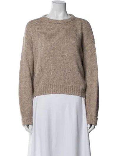 Pre-owned Atelier Delphine Baby Alpaca Crew Neck Sweater In Neutral