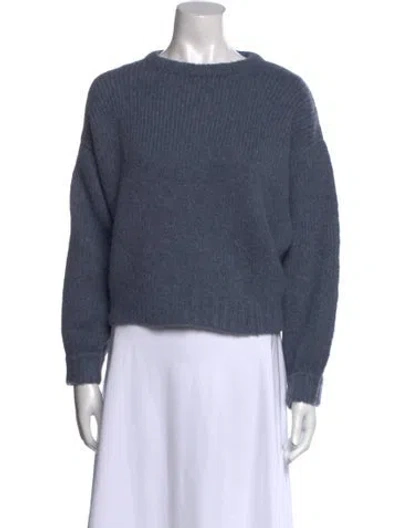Pre-owned Atelier Delphine Bateau Neckline Sweater In Blue