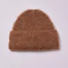 Atelier Delphine Brushed Alpaca Beanie In Brown