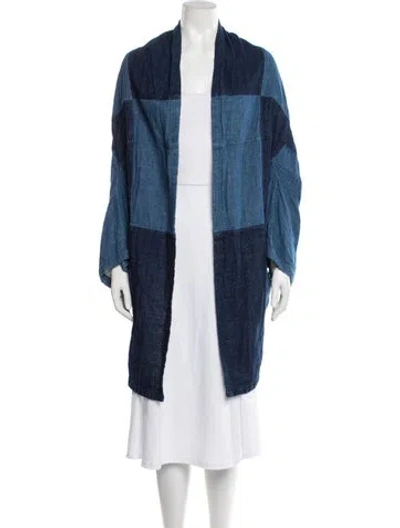 Pre-owned Atelier Delphine Colorblock Pattern Jacket In Blue