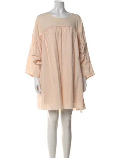 Pre-owned Atelier Delphine Crew Neck Mini Dress In Pink