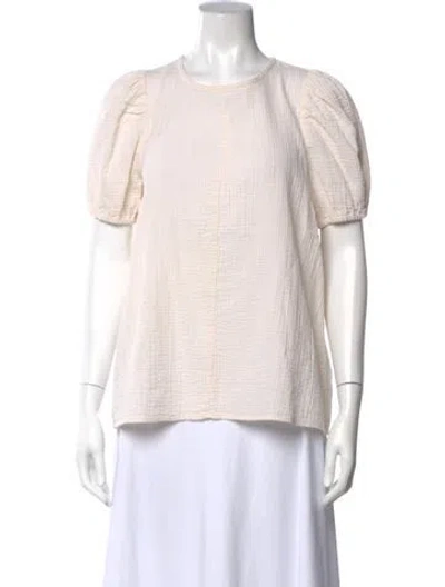 Pre-owned Atelier Delphine Crew Neck Short Sleeve Top In Neutral