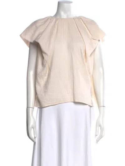 Pre-owned Atelier Delphine Crew Neck Short Sleeve Top In Neutral
