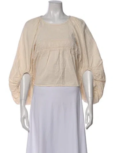 Pre-owned Atelier Delphine Crew Neck Short Sleeve Top In Neutral