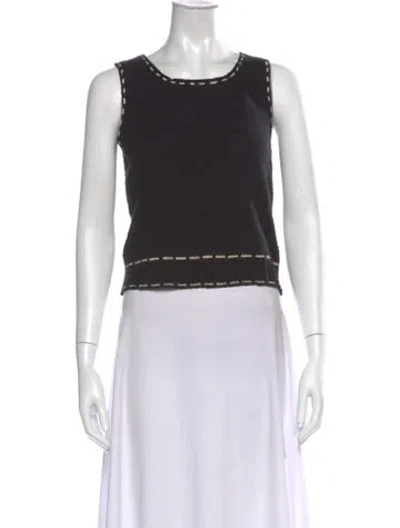 Pre-owned Atelier Delphine Crew Neck Sleeveless Top In Black