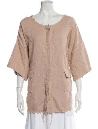 Pre-owned Atelier Delphine Crew Neck Three-quarter Sleeve Top In Multi